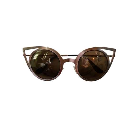 Accessories - Bronze Tone Reflective Cat-Eye Sunglasses